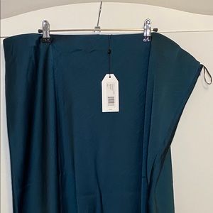 Universal Standard Diane Satin Midi Bias skirt with side vents